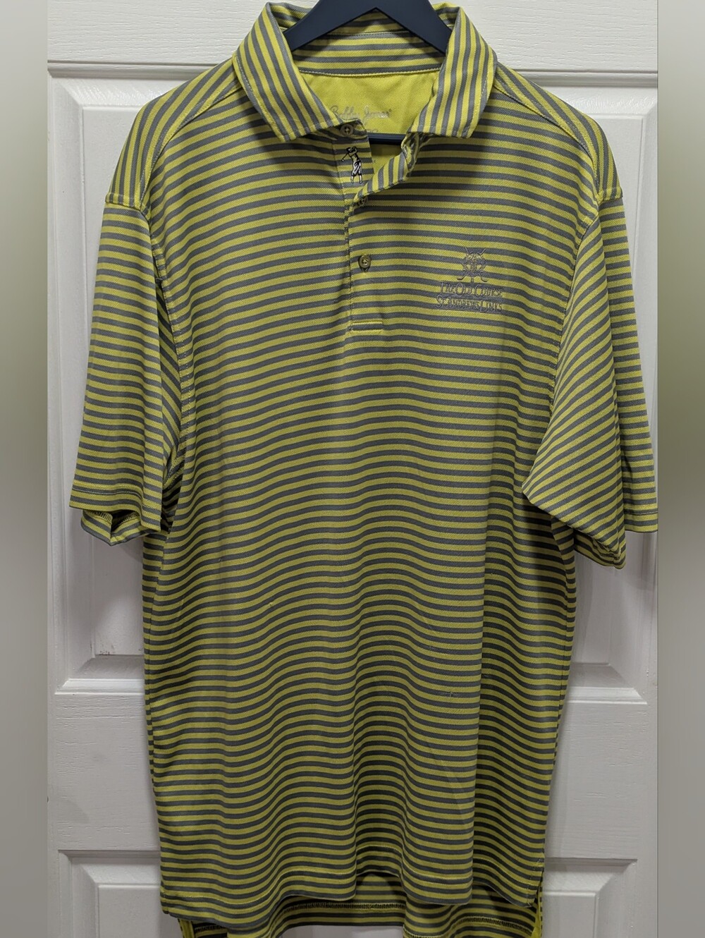 Bobby Jones St Andrews Old Course Performance Golf Polo Striped L